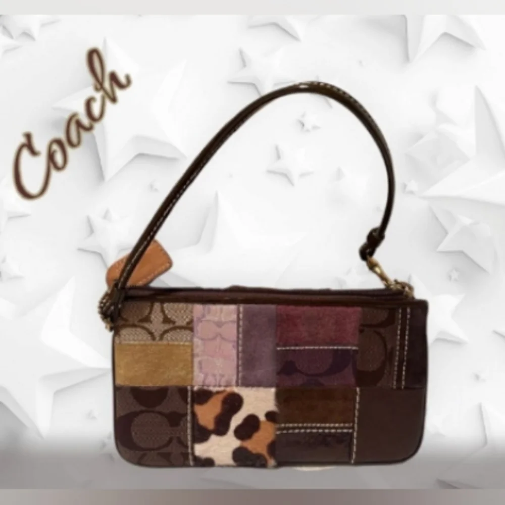 Authentic Coach Patchwork Wristlet - Picture 1 of 5